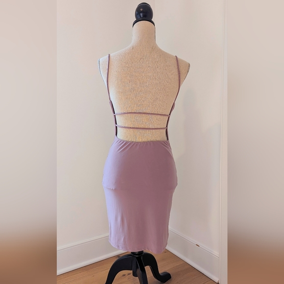 Strappy Scoop Neck Cami Mini Dress, 21 Saints, Size M, Lilac Mauve - Picture 2 of 11